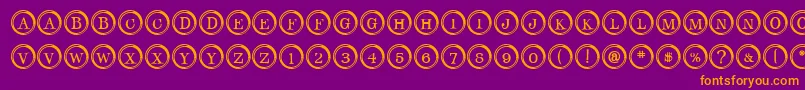 fuente TypeKeys – Fuentes Naranjas Sobre Fondo Morado