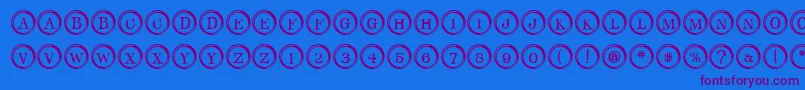 TypeKeys Font – Purple Fonts on Blue Background