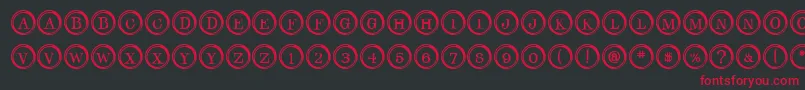 TypeKeys-fontti – punaiset fontit mustalla taustalla