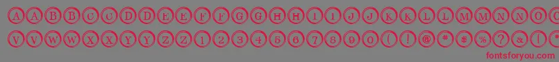 TypeKeys Font – Red Fonts on Gray Background