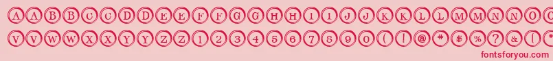 TypeKeys Font – Red Fonts on Pink Background