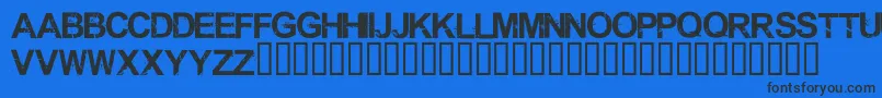 Шрифт Shrapnel – чёрные шрифты на синем фоне