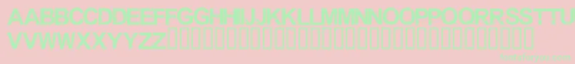 Shrapnel Font – Green Fonts on Pink Background