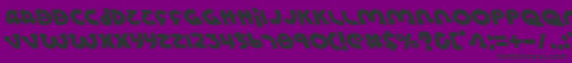 LionelLeftalic Font – Black Fonts on Purple Background