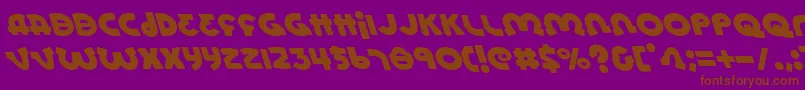 LionelLeftalic Font – Brown Fonts on Purple Background