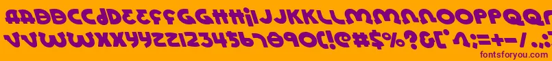 LionelLeftalic Font – Purple Fonts on Orange Background