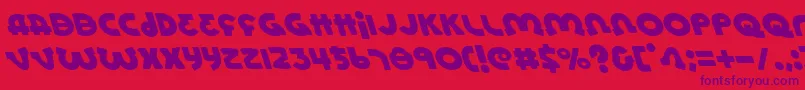 LionelLeftalic Font – Purple Fonts on Red Background