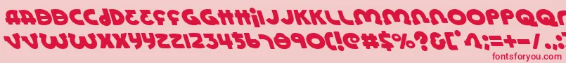 LionelLeftalic Font – Red Fonts on Pink Background