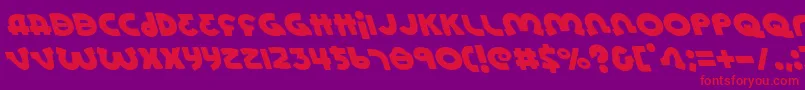 LionelLeftalic Font – Red Fonts on Purple Background