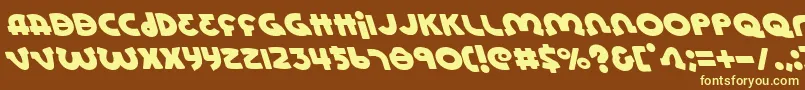 LionelLeftalic Font – Yellow Fonts on Brown Background