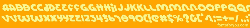 LionelLeftalic Font – Yellow Fonts on Orange Background