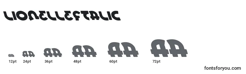 LionelLeftalic Font Sizes