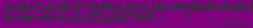 Barcool Font – Black Fonts on Purple Background