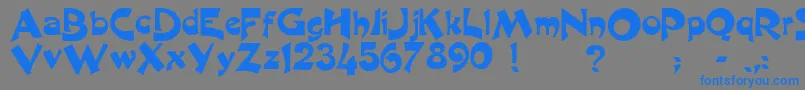 Barcool Font – Blue Fonts on Gray Background