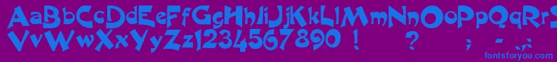 Barcool Font – Blue Fonts on Purple Background