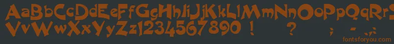 Barcool-fontti – ruskeat fontit mustalla taustalla