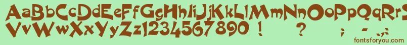 Barcool Font – Brown Fonts on Green Background