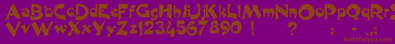 Barcool Font – Brown Fonts on Purple Background
