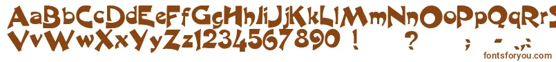 Barcool-fontti – ruskeat fontit valkoisella taustalla