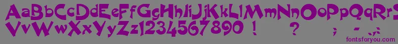 Barcool-Schriftart – Violette Schriften auf grauem Hintergrund