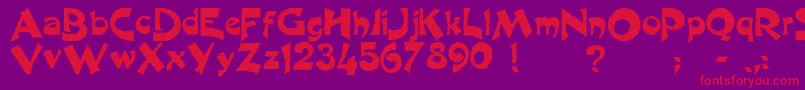 Barcool Font – Red Fonts on Purple Background