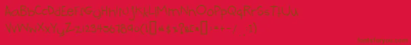 fuente Teenageangst – Fuentes Marrones Sobre Fondo Rojo