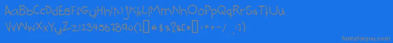 Teenageangst Font – Gray Fonts on Blue Background