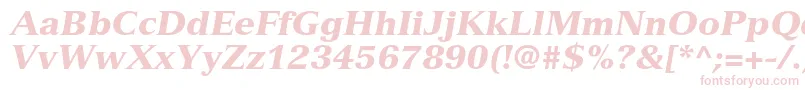 VersaillesltstdBlackitalic Font – Pink Fonts on White Background