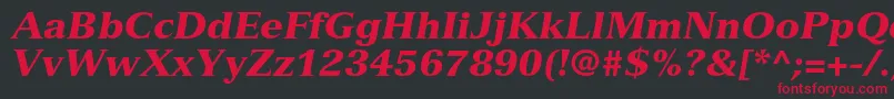 VersaillesltstdBlackitalic Font – Red Fonts on Black Background