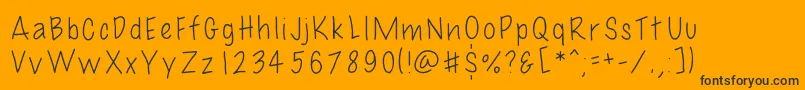 Шрифт Uno – чёрные шрифты на оранжевом фоне