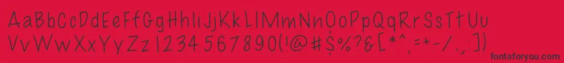 Uno Font – Black Fonts on Red Background