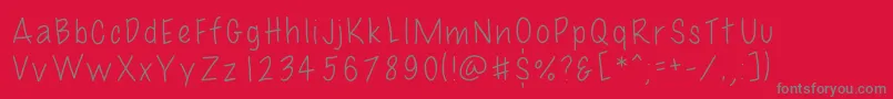 Uno Font – Gray Fonts on Red Background