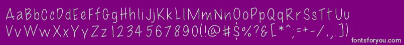 Uno Font – Green Fonts on Purple Background