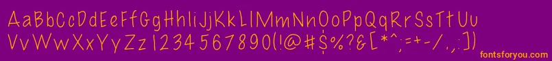 Uno Font – Orange Fonts on Purple Background
