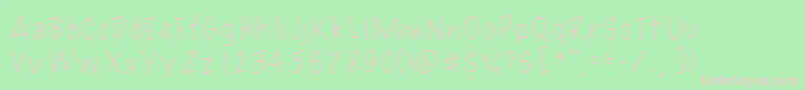 Uno Font – Pink Fonts on Green Background