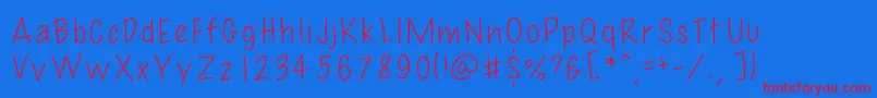 Uno Font – Red Fonts on Blue Background