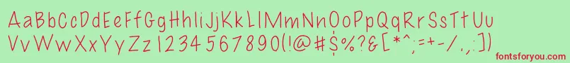 Uno Font – Red Fonts on Green Background