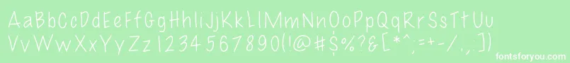 Uno Font – White Fonts on Green Background