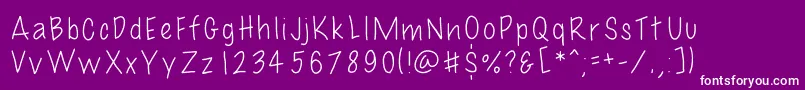 Uno Font – White Fonts on Purple Background
