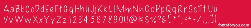 Uno Font – White Fonts on Red Background