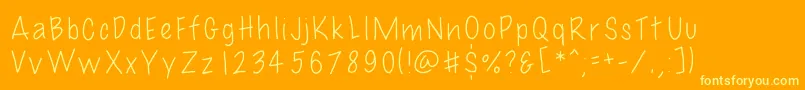 Uno Font – Yellow Fonts on Orange Background