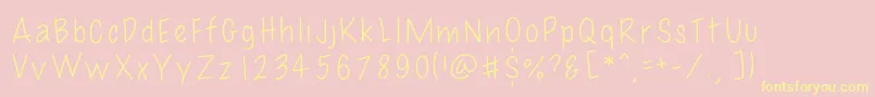Uno Font – Yellow Fonts on Pink Background