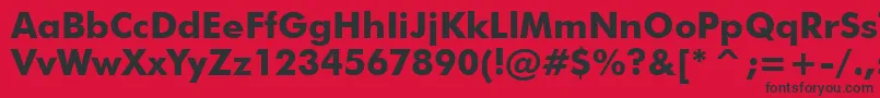 FuturaBoldBt Font – Black Fonts on Red Background