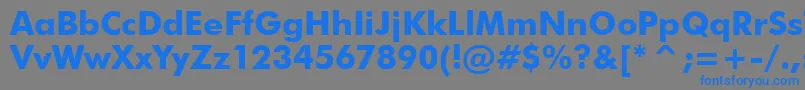 FuturaBoldBt Font – Blue Fonts on Gray Background