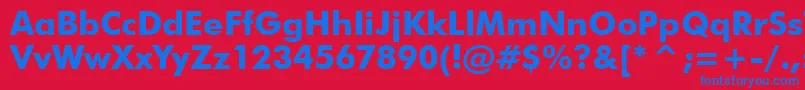 FuturaBoldBt Font – Blue Fonts on Red Background