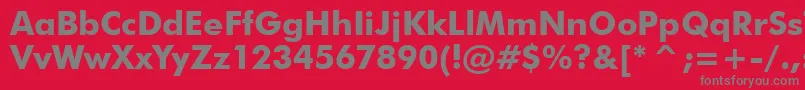 FuturaBoldBt Font – Gray Fonts on Red Background