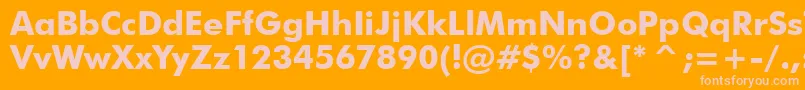 FuturaBoldBt Font – Pink Fonts on Orange Background