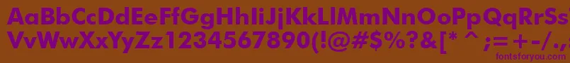 FuturaBoldBt Font – Purple Fonts on Brown Background