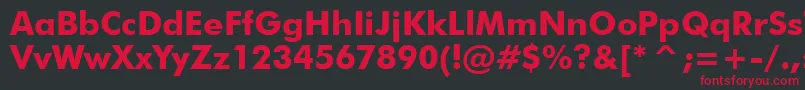 FuturaBoldBt Font – Red Fonts on Black Background