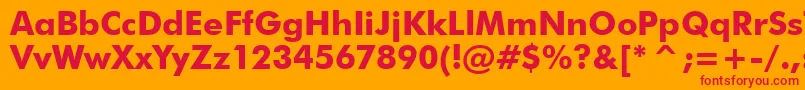 FuturaBoldBt Font – Red Fonts on Orange Background